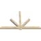 Ekena Millwork Kennewick Rough Sawn Timber Gable Bracket, Douglas Fir, 84"W x 53"H x 4"D x 4"F, 15/12 Pitch GBW084X53X0404KEN00RDF - alternate 3